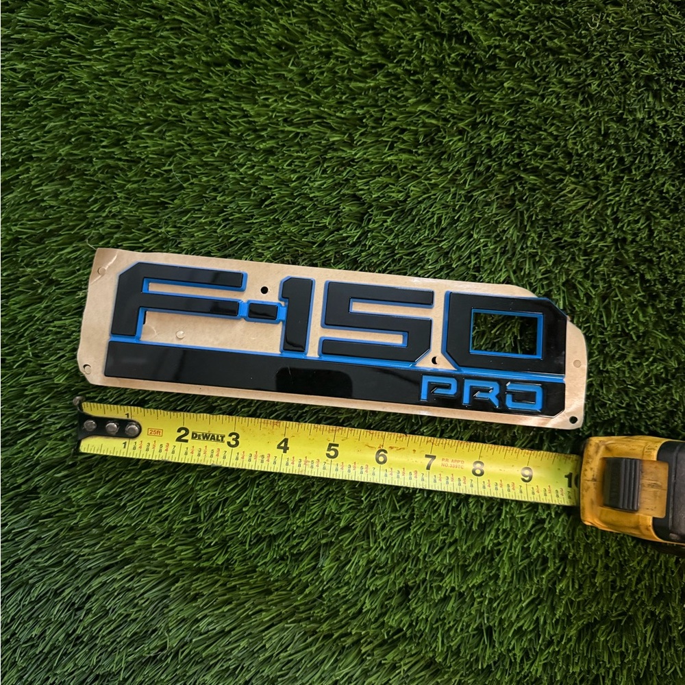 Blue and Black F-150 PRO Emblem